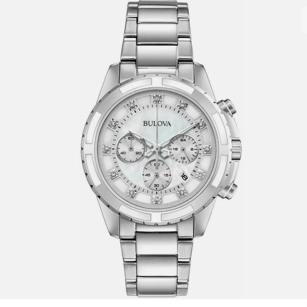 Bulova Diamonds Stainless Steel Ladies Watch 96P190
